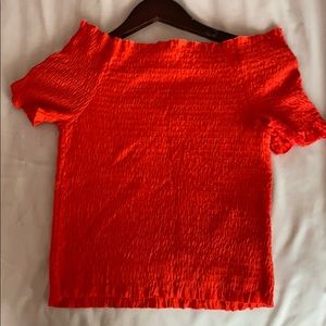 Red crop top